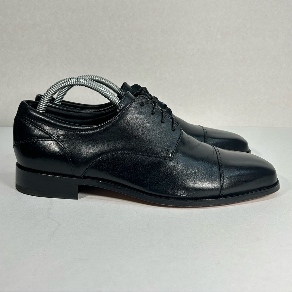 Florsheim WELLES Cap Toe Oxford Leather Black Dress Shoe 18358-01; Men’s Size 9D